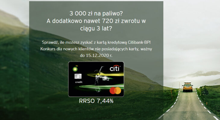 Citi Handlowy – Karta kredytowa Citibank – BP do 3000 zł na paliwo!